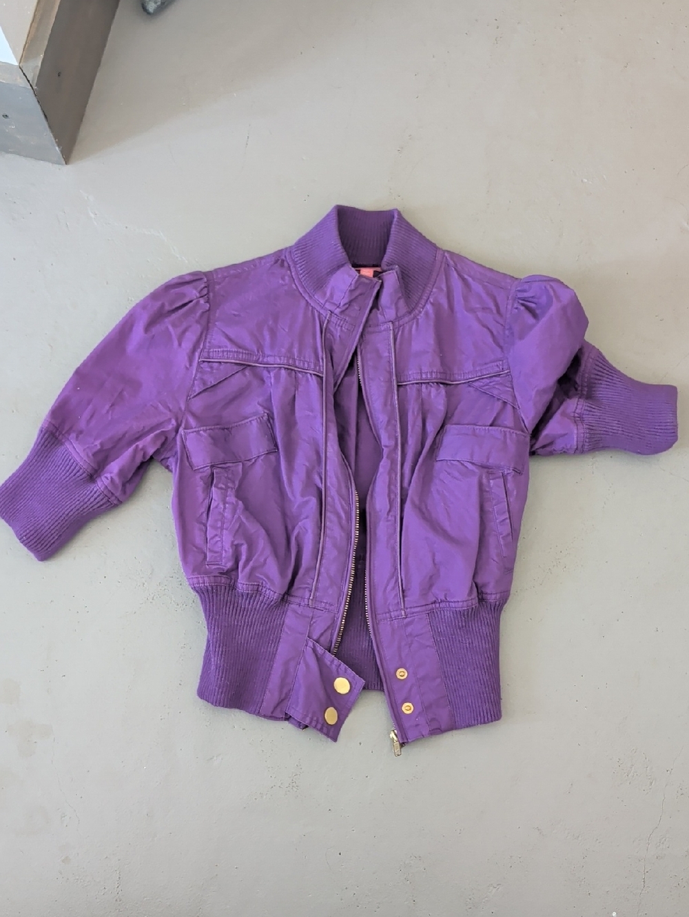 Mustard Seed Girls Purple Bomber Jacket